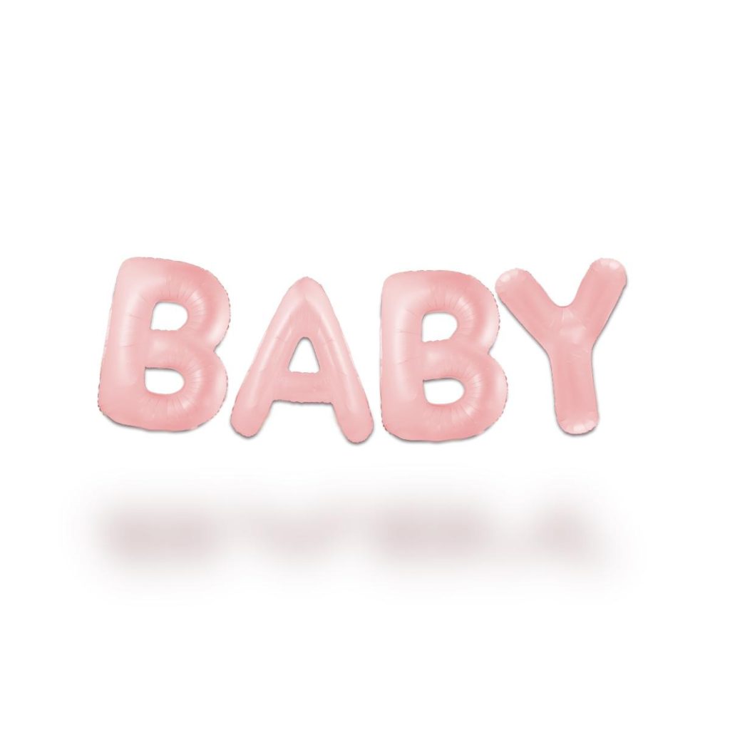 Folieballonger, Baby - Dus rosa