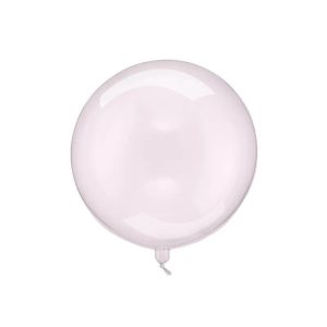 Bobleballong, gjennomsiktig rosa - 40 cm