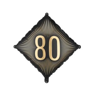 Folieballong diamant - 80 år