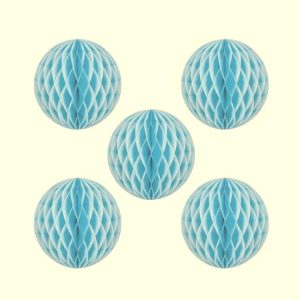 Honeycombs mini, 5cm lys blå - 5 stk