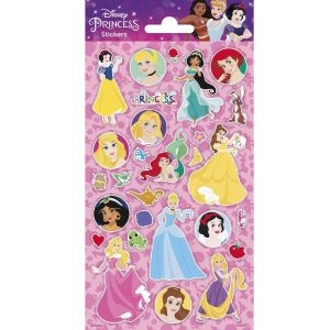 Klistremerker med glitter - Disney prinsesser
