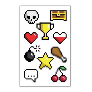 Midlertidige tatoveringer - Pixel gaming