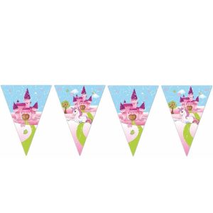 Vimpler, 2,3m - Enhjørning og slott