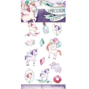 Midlertidige tatoveringer - Pastell enhjørninger