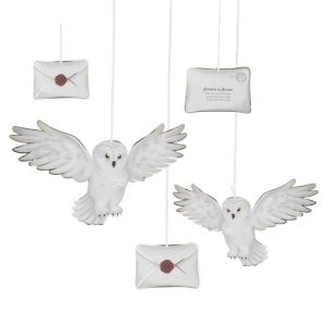 Hengende dekor Harry Potter, Ugler og brev - 5 stk