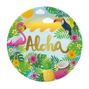 Papptallerkener, Aloha - 8 stk