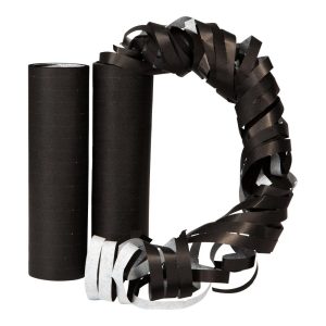 Serpentiner, matt svart - 1 pk