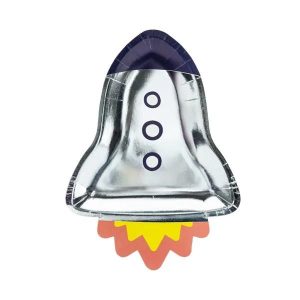 Papptallerkener, Romrakett - 6 stk