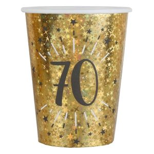 Pappkopper gull, 70 år – 10 stk