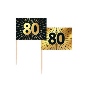 Cocktailpinner, 80 år - 50 stk