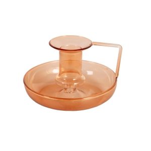 Lysestake til kronelys med håndtak - Amber