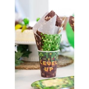 Pappkopper, pixler level up - 8 stk