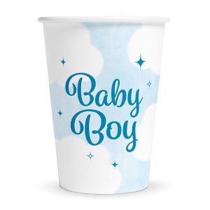 Pappkopper dus blå, Baby boy – 8 stk