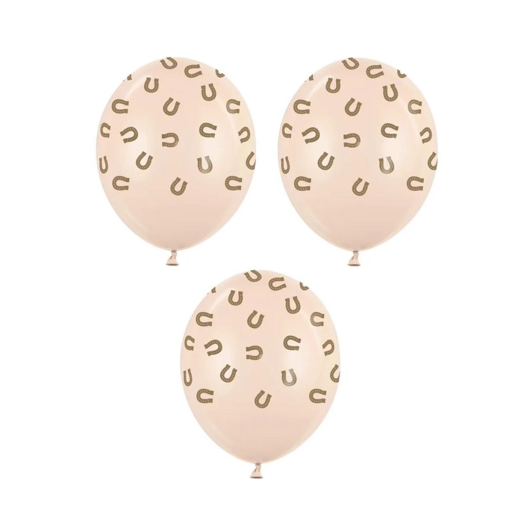 Ballonger dus rosa med hestesko - 6 stk