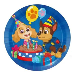 Papptallerkener 18cm, Paw patrol bursdag - 8 stk