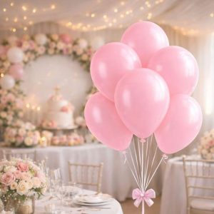 Ballonger, pastell lys rosa - 50 stk