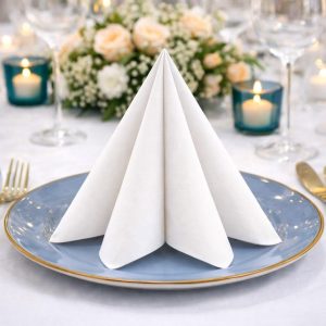 Servietter middag eksklusiv, hvit - 20 stk