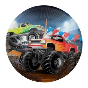 Papptallerkener 18cm, Monstertruck - 8 stk