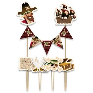 Kakepynt pirater - 11 deler