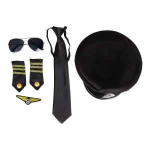 Kostyme , Pilot kit - Svart og gull