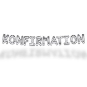 Ballongbanner, sølv - Konfirmation