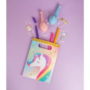Godteposer papir, pastell Enhjørning - 6 stk