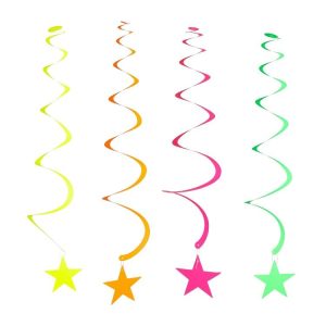 Hengende stjerner, Neon - 12 stk