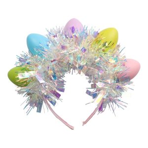 Hårbøyle med egg og glinsende pynt