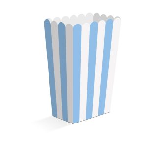 Snacksbokser, stripet lys blå - 8 stk