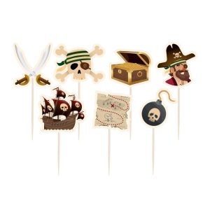 Cupcakepynt, pirater - 16 stk