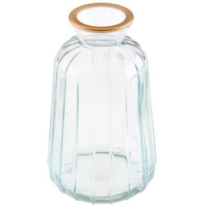 Minivase - Smal med gullkant