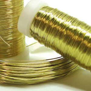 Vikletråd messing, gull 0,3mm - 75m