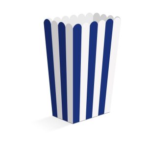 Snacksbokser, stripet mørk blå - 8 stk