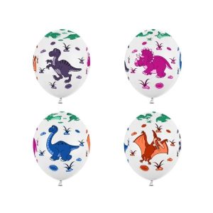 Ballonger, søte dinosaurer - 6 stk