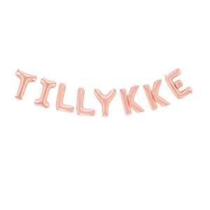 Ballongbanner, TILLYKKE - Gullrosa