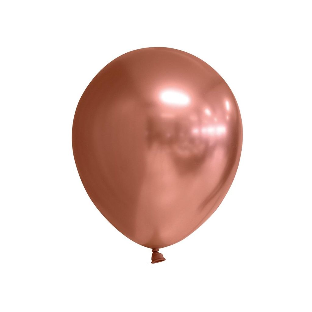 Ballonger chrome kobber, 30 cm - 10 stk