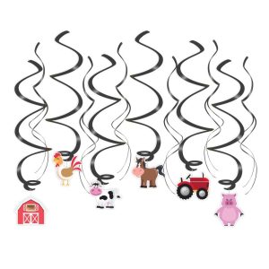 Hengende dekor, Bondegård - 12 stk