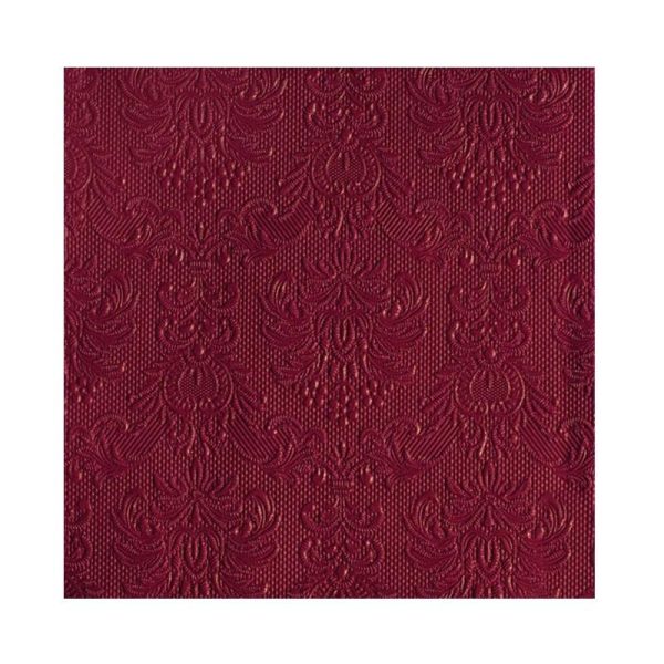 Servietter middag, elegance Ruby rød – 15 stk - Festutstyr.no