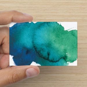 Bordkort, blågrønn splash - 20 stk