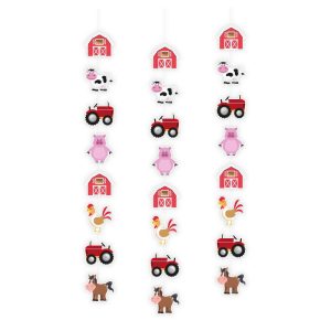 Hengende dekor 120cm, Bondegård - 3 stk