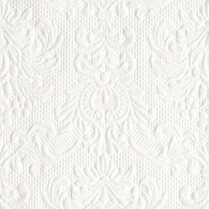 Servietter avlang, elegance hvit – 15 stk