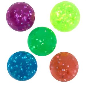 Sprettballer 27mm glitterfarger - 144 stk