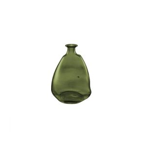 Liten vase, abstrakt høy - olive
