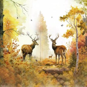 Servietter lunsj, Autumn Forest – 20 stk