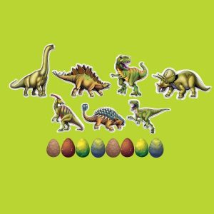 Spiselige cupcakebilder, tøffe dinosaurer - 27 stk