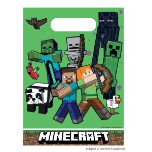 Godteposer plast, Minecraft - 6 stk