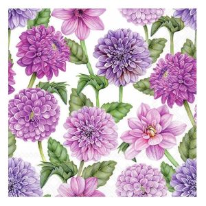 Servietter lunsj, Lilla Dahlia – 20 stk