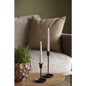 Kronelys LED - Pastel Rose - 2 stk