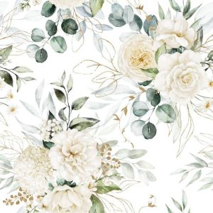 Servietter kaffe, Eucalyptus og roser – 20 stk