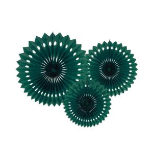 Papirvifter, krepp grønn - 3 stk